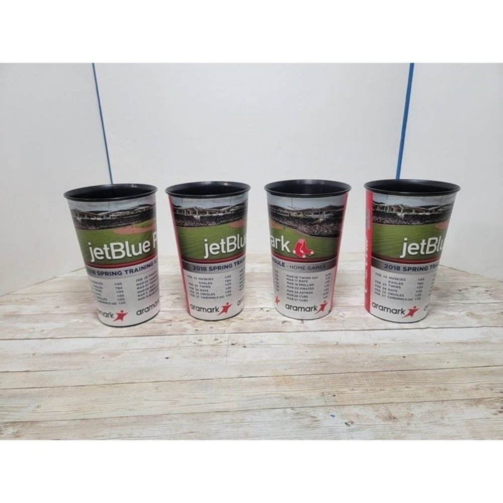 Boston Red Sox‎ Jet Blue Park 2018 Cups Set of 4 Souvenir